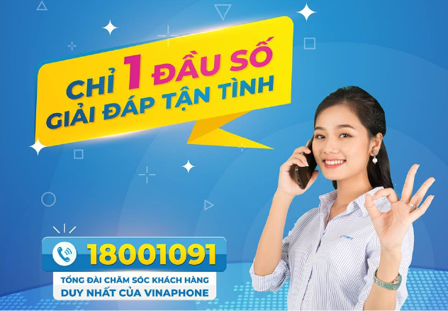  18001091 sẽ là tổng đài chăm sóc khách hàng duy nhất của VinaPhone từ ngày 20/02/2019