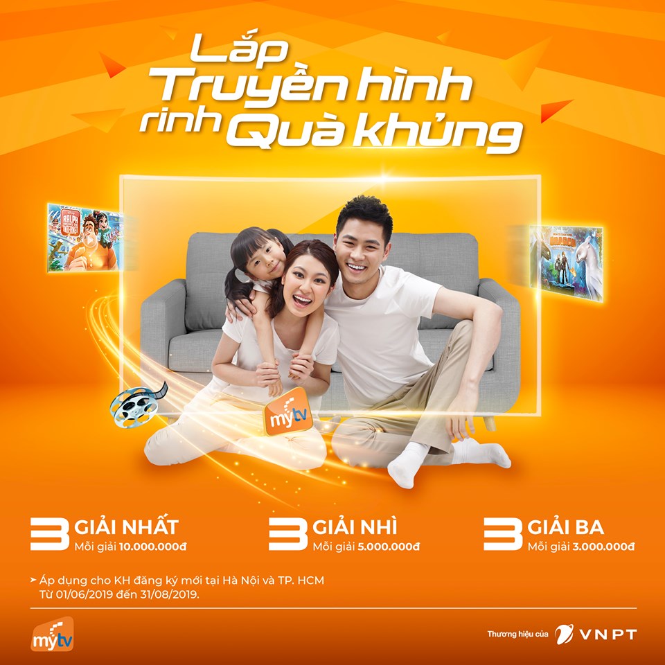 🍾🍾🍾 Lắp truyền hình, 3 khách hàng tại TP.HCM ẵm trọn bộ giải thưởng giá trị