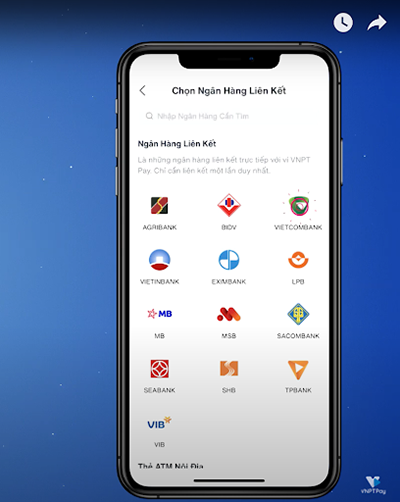 Danh sách các ngân hàng liên kết ví VNPT Pay