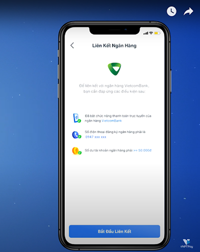 Ấn chọn Bắt đầu liên kết và thực hiện các thao tác theo yêu cầu