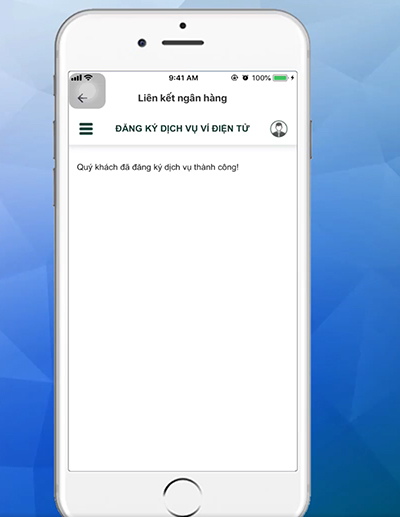 Thông báo đăng kích dịch vụ ví điện tử VNPT thành công
