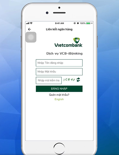 Nhập thông tin tài khoản internet banking rồi ấn Đăng nhập