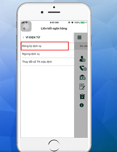 Chọn Đăng ký dịch vụ