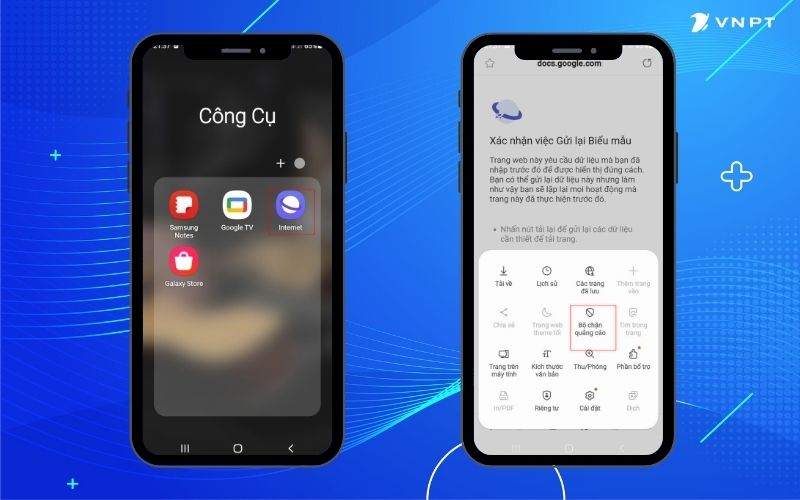 Cách loại bỏ quảng cáo trên trình duyệt Samsung Internet. Cách loại bỏ quảng cáo trên trình duyệt Samsung Internet.