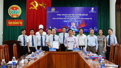 Hội Nông dân tỉnh - VNPT Quảng Trị: Ký kết thỏa thuận hợp tác chuyển đổi số giai đoạn 2023 – 2028