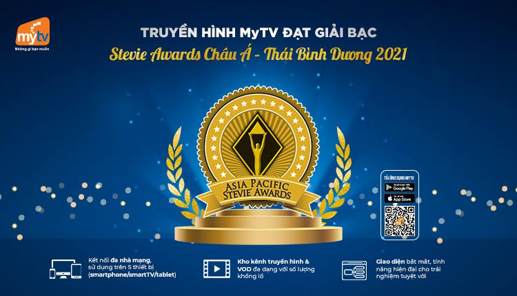 Đồng hành cùng VNPT trong công cuộc chuyển đổi số, Truyền hình MyTV được vinh danh tại Stevie Awards Asia – Pacific 2021