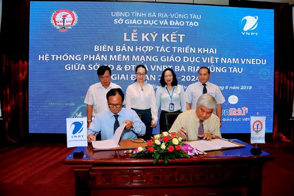 100% trường học sử dụng vnEdu, BR-VT ký kết triển khai tiếp giai đoạn 2019 - 2024