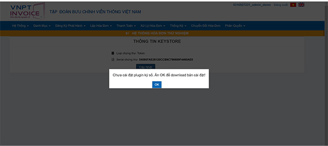 Biểu hiện nhận biết lỗi VNPT-CA Plugin không hoạt động