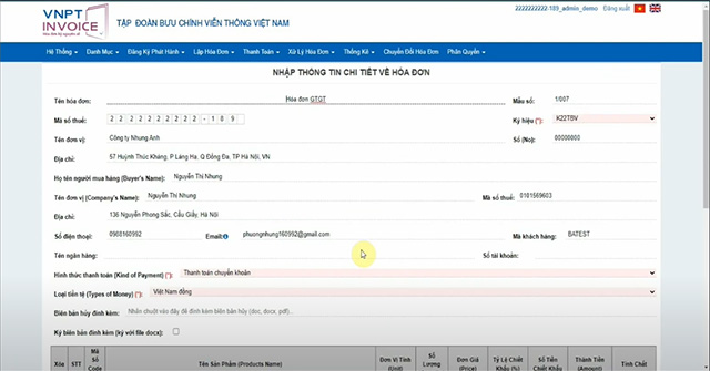 Cập nhật thông tin cần điều chỉnh