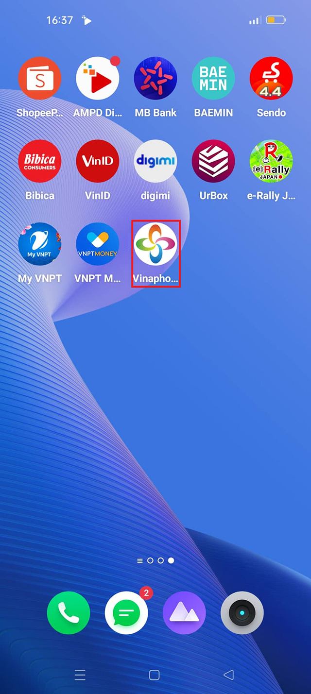 Hội viên hạng kim cương mở app VinaPhone Plus