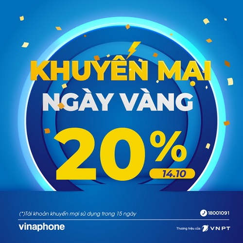 Cuối tuần đón tin vui khuyến mại nạp thẻ từ VinaPhone
