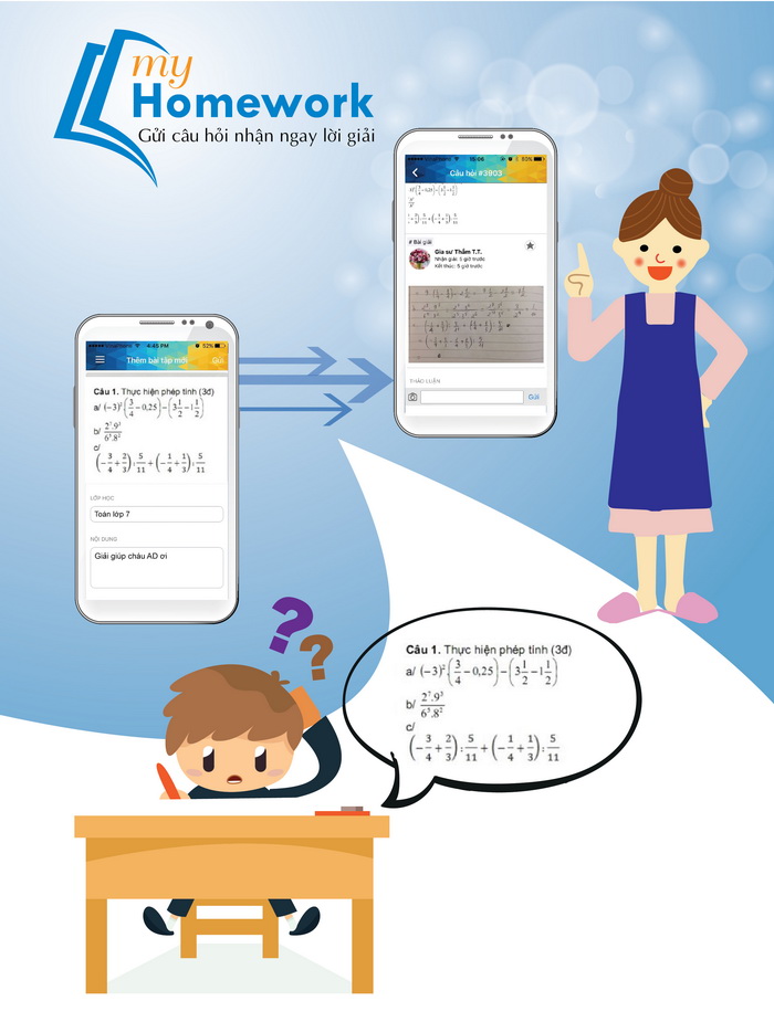Phụ huynh “mê” myHomework - Giải toán