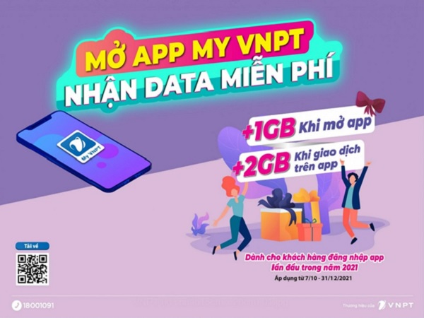 Khuyến mại Data hấp dẫn dành cho người dùng cài đặt mới ứng dụng My VNPT