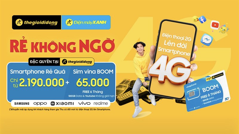VinaPhone và Thế giới Di động ưu đãi đặc quyền cho KH nâng cấp 4G
