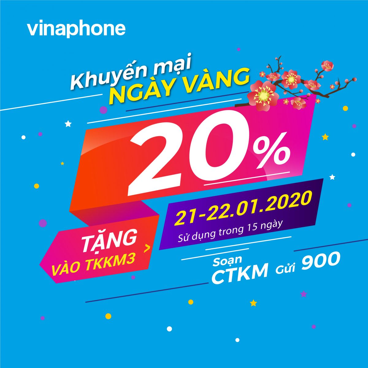 Vinaphone khuyến mãi ngày vàng nạp thẻ liên tiếp 2 ngày 21/01 - 22/01/2020