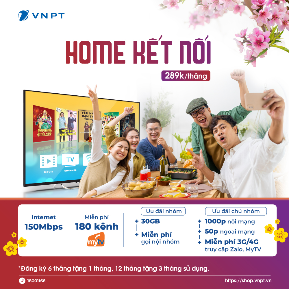 Gói Home Kết Nối của VNPT siêu tốc độ 150 Mpbs cho trải nghiệm giải trí luôn mượt mà
