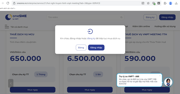 Đăng ký/đăng nhập tài khoản, điền thông tin và hoàn tất