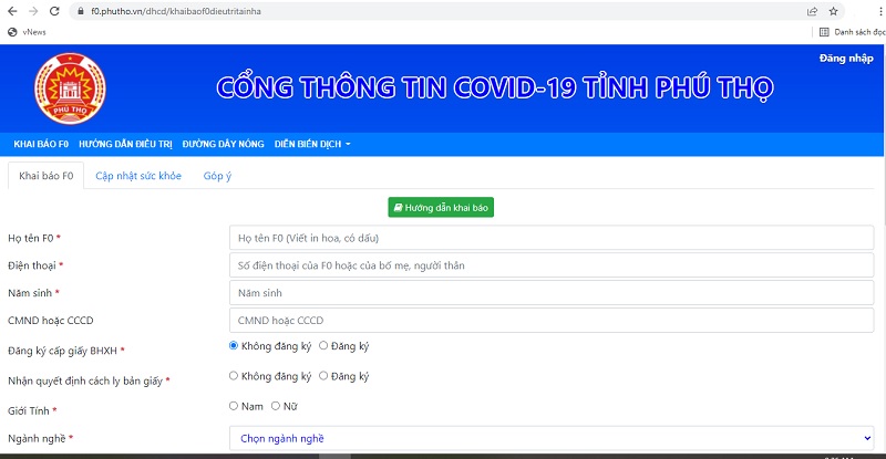 VNPT là đơn vị phát triển Cổng Thông tin COVID-19 tỉnh Phú Thọ
