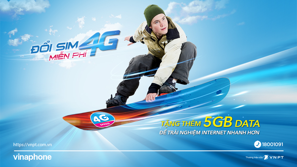 VinaPhone miễn phí đổi SIM 4G, tặng 5GB data cho khách hàng trên toàn quốc