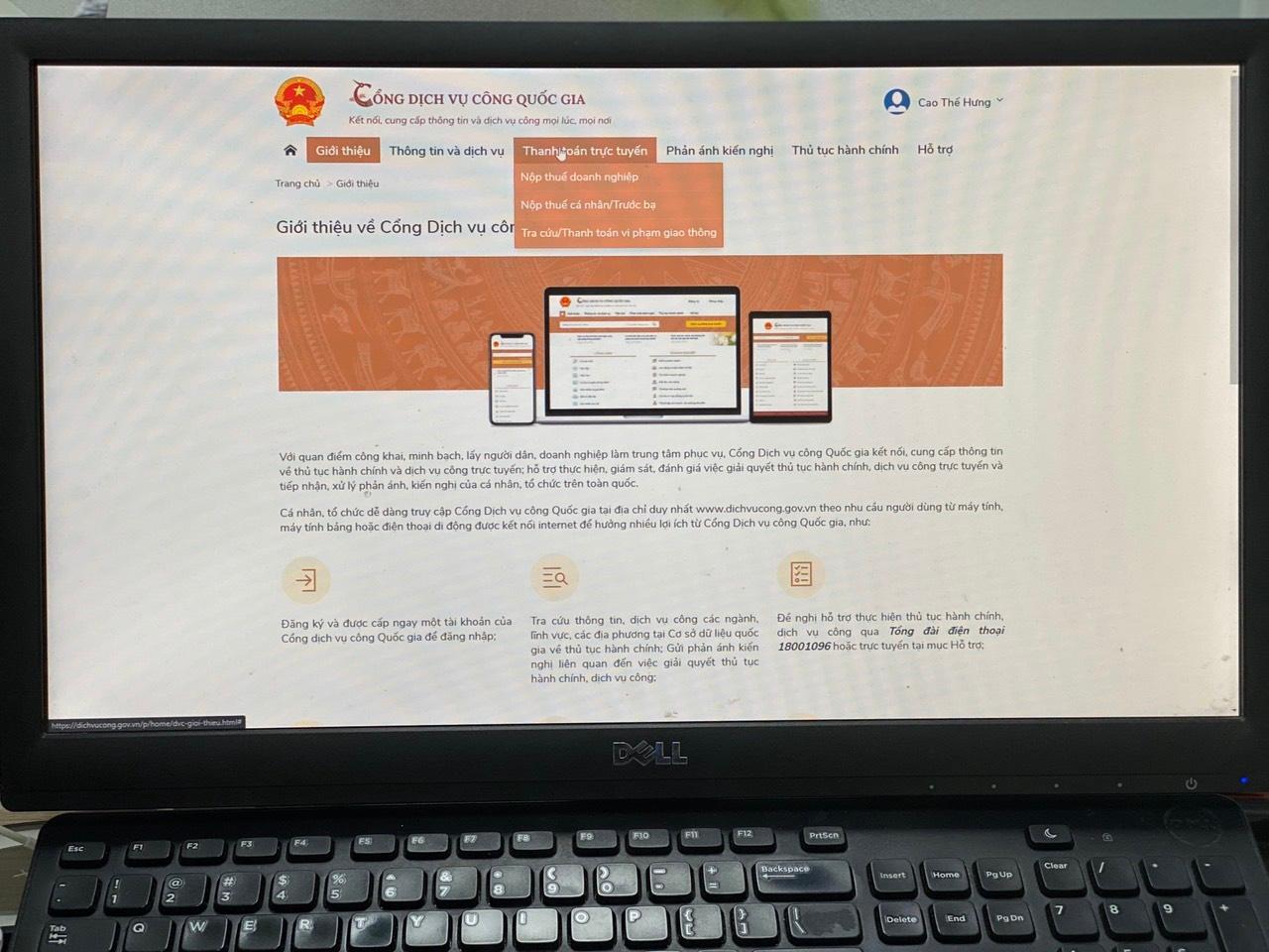 Thanh toán trực tuyến trên Cổng Dịch vụ công Quốc gia: Minh bạch và thuận tiện!