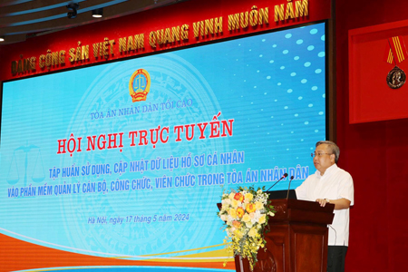 VNPT trains on the software for the Management of the Officials and Staff of the People’s Court