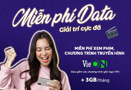 DVE80 - Gói cước 4G VNPT 80K tặng ưu đãi giải trí trên VieON!