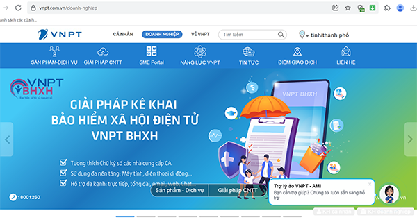 đăng ký internet VNPT bước 1