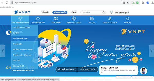 đăng ký internet VNPT bước 2