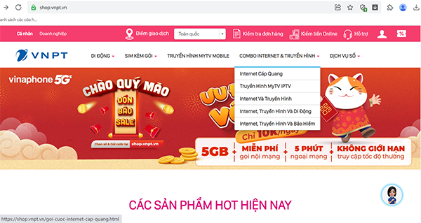 đăng ký lắp mạng qua VNPT