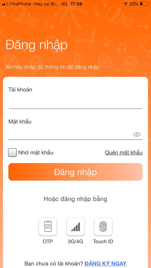 Giao diện ứng dụng DigiLife