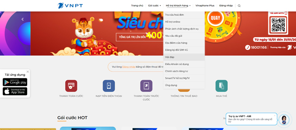 Người dùng truy cập mục Hỗ trợ khách hàng để báo lỗi và yêu cầu bộ phận kỹ thuật hỗ trợ.
