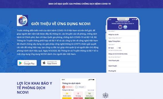 Chủ động khai báo y tế trực tuyến qua ứng dụng NCOVI giúp hạn chế lây lan dịch Covid-19