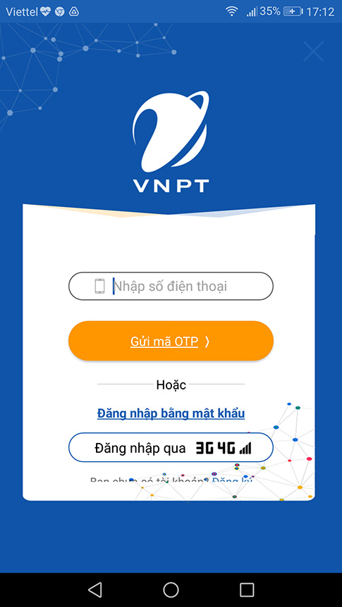 đăng nhập app my vnpt