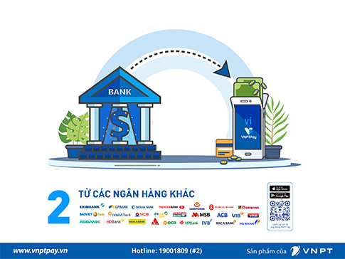 chuyển từ ngân hàng khác đến ví