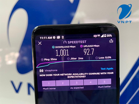 dấu hiệu 5G trên cột sóng điện thoại