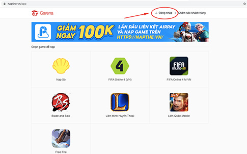 đăng nhập my vnpt nạp thẻ game