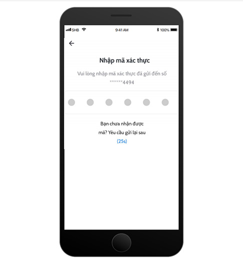nhập mã xác thực
