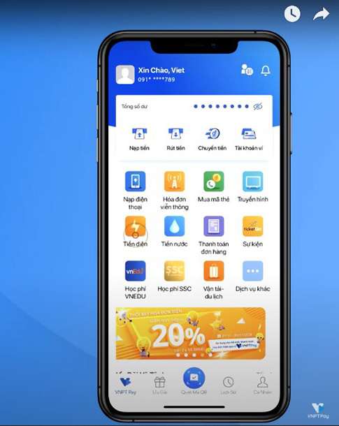 màn hình vnpt pay