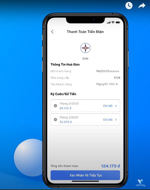 kiểm tra số tiền cần thanh toán
