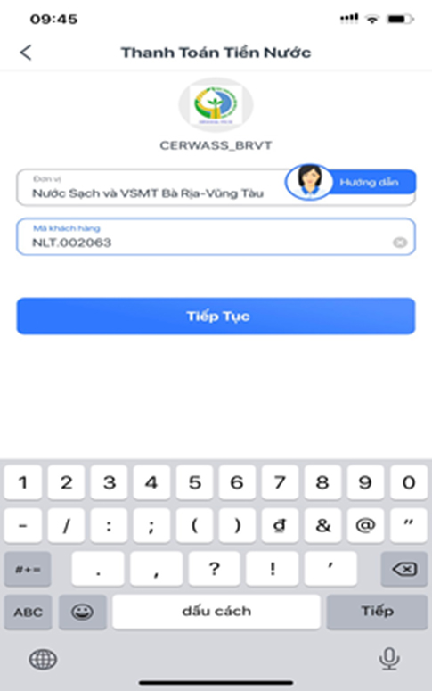 thanh toán tiền nước
