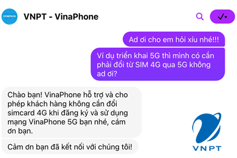 không cần đổi sim 5g vẫn dùng được mạng 5g