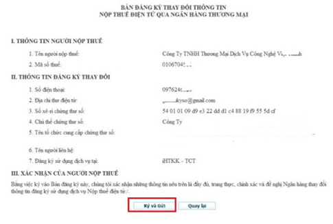 Cập nhật chữ ký số VNPT trên website nhantokhai bước 6