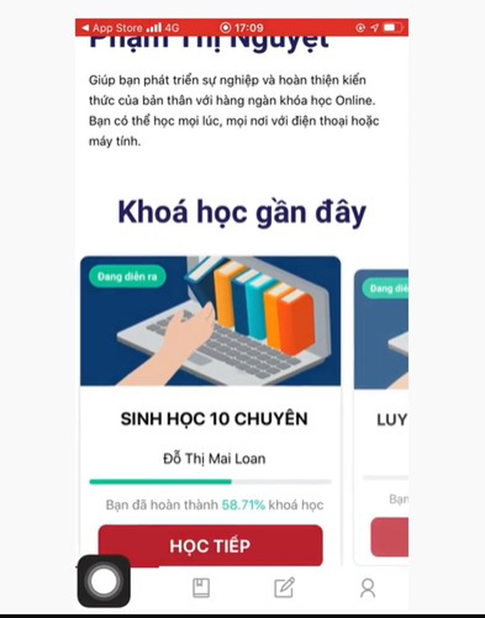 đăng nhập VNPT E-Learning trên smartphone bước 3