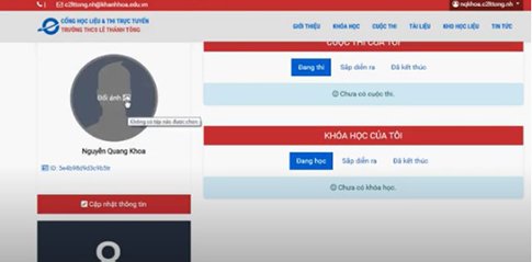 bước 6 đăng nhập phần mềm học trực tuyến VNPT E-Learning trên laptop