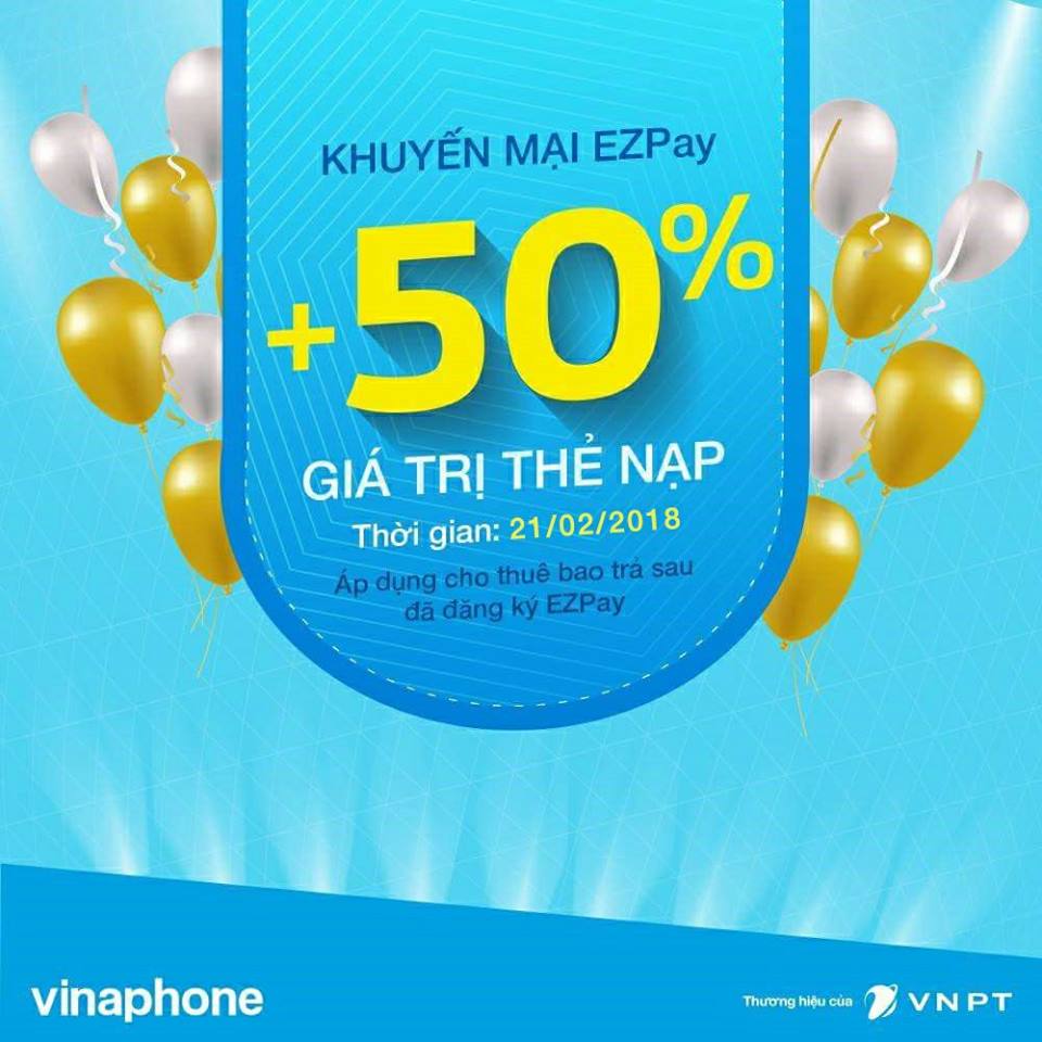 KHUYẾN MẠI NẠP THẺ VÀO TÀI KHOẢN EZPAY NGÀY 21/02/2018