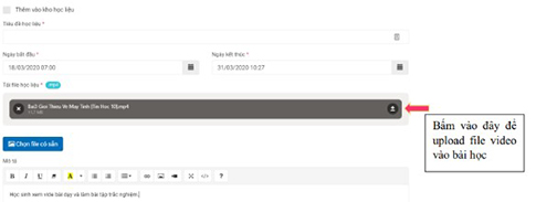 Tạo bài giảng trên VNPT e-learning bước 3