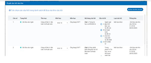 Tạo bài kiểm tra trên VNPT e-learning bước 4