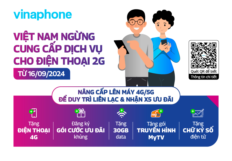 VinaPhone hỗ trợ khách hàng nâng cấp điện thoại 4G miễn phí