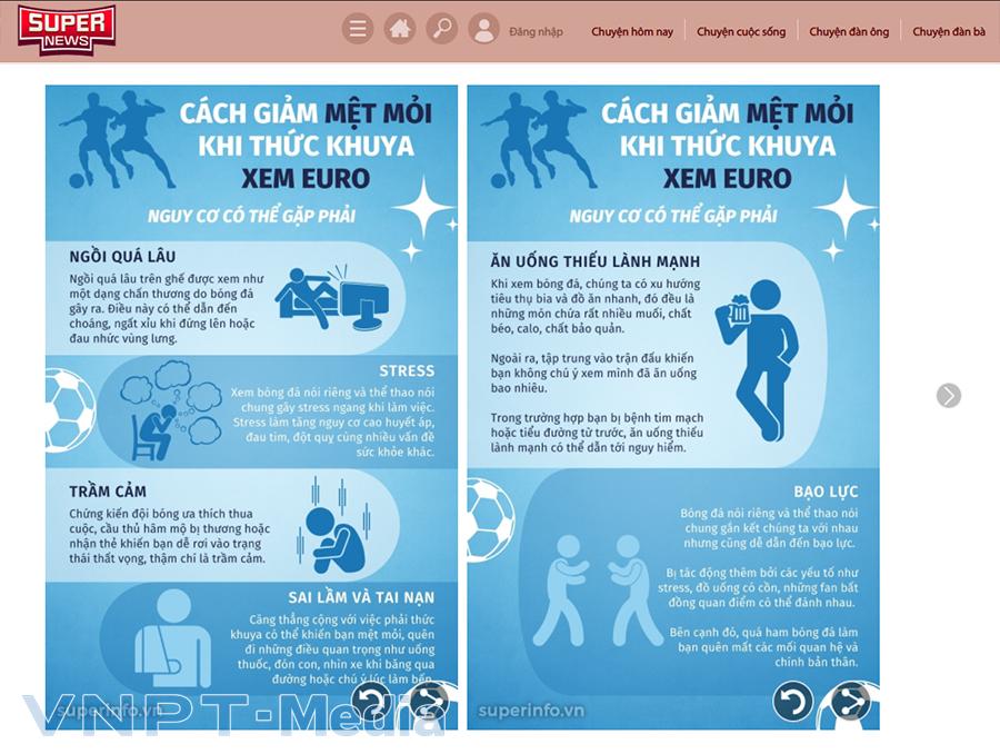 Super News giải đáp: Làm gì để giảm mệt mỏi khi thức khuya xem Euro