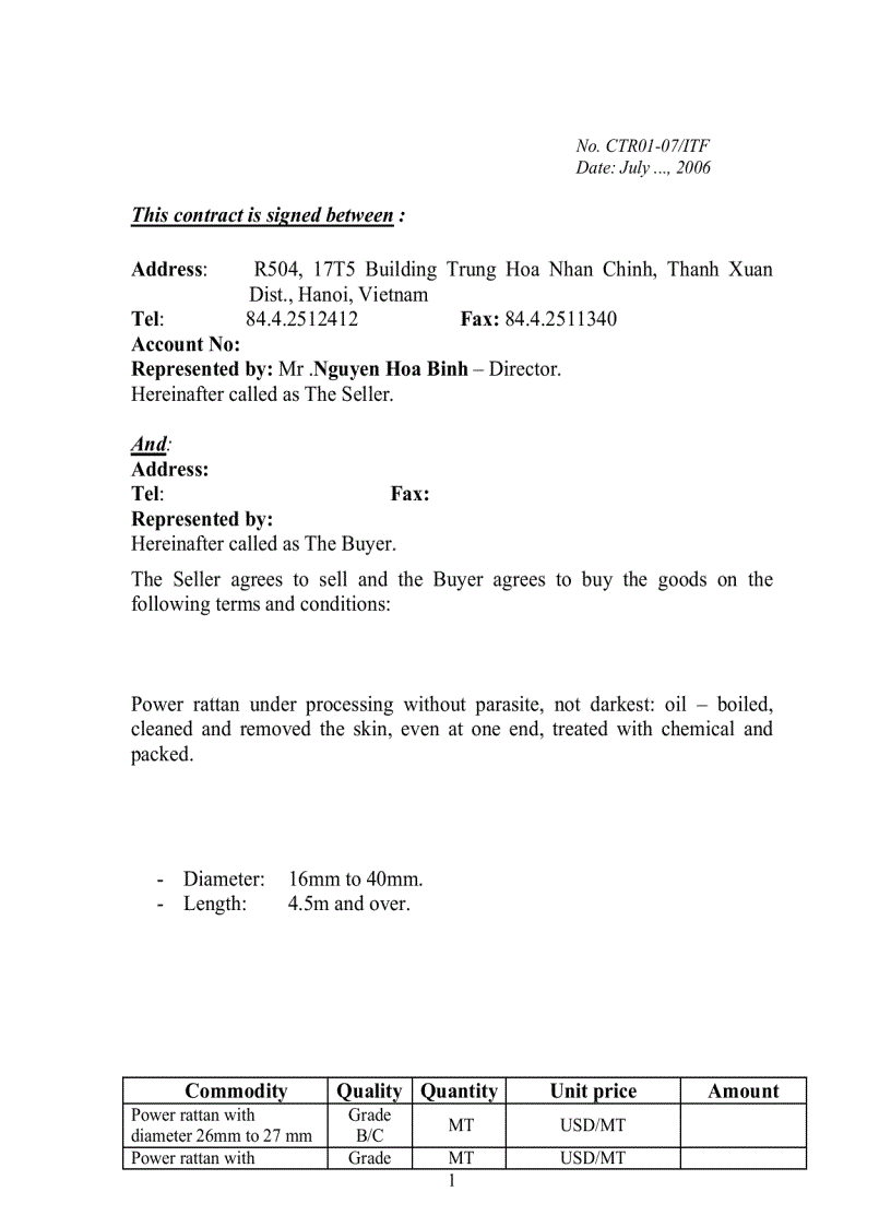 Mẫu hợp đồng thương mại điện tử